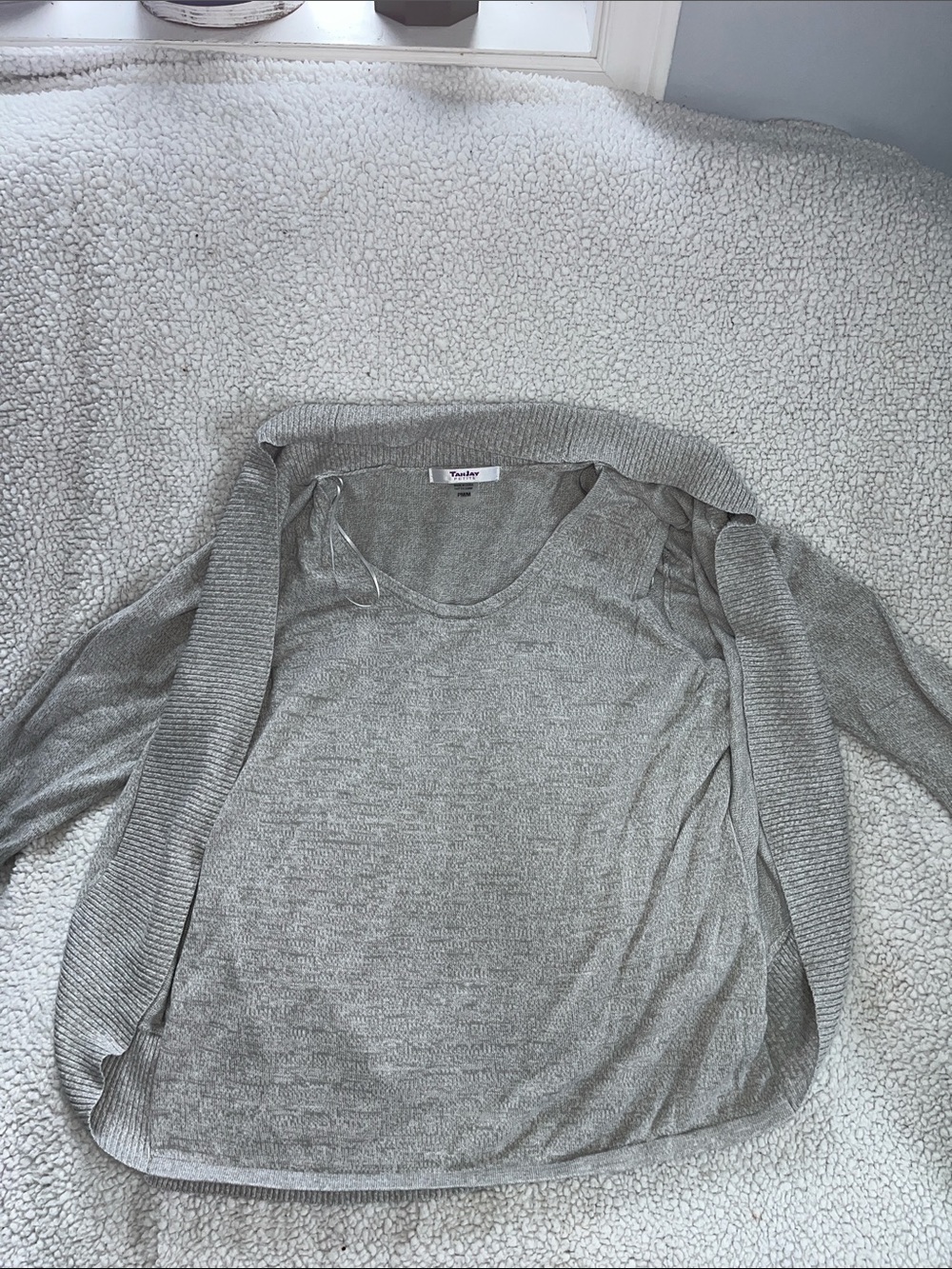 TanJay Heather Gray Scoop Neck Lightweight Pullover